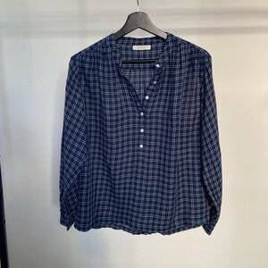 DOEN plaid button down shirt